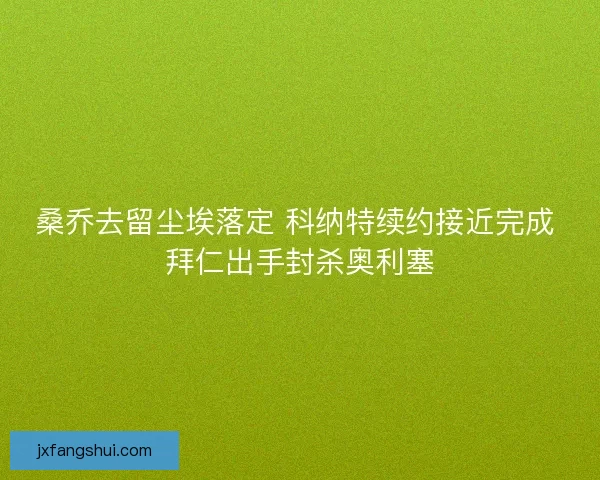 桑乔去留尘埃落定 科纳特续约接近完成 拜仁出手封杀奥利塞