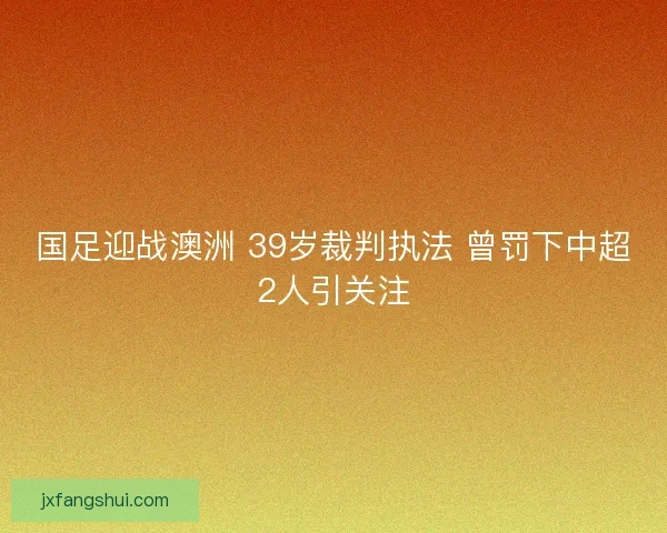 国足迎战澳洲 39岁裁判执法 曾罚下中超2人引关注