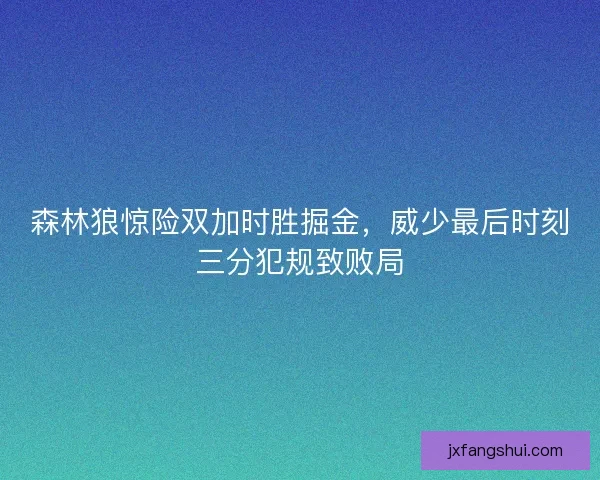 森林狼惊险双加时胜掘金，威少最后时刻三分犯规致败局